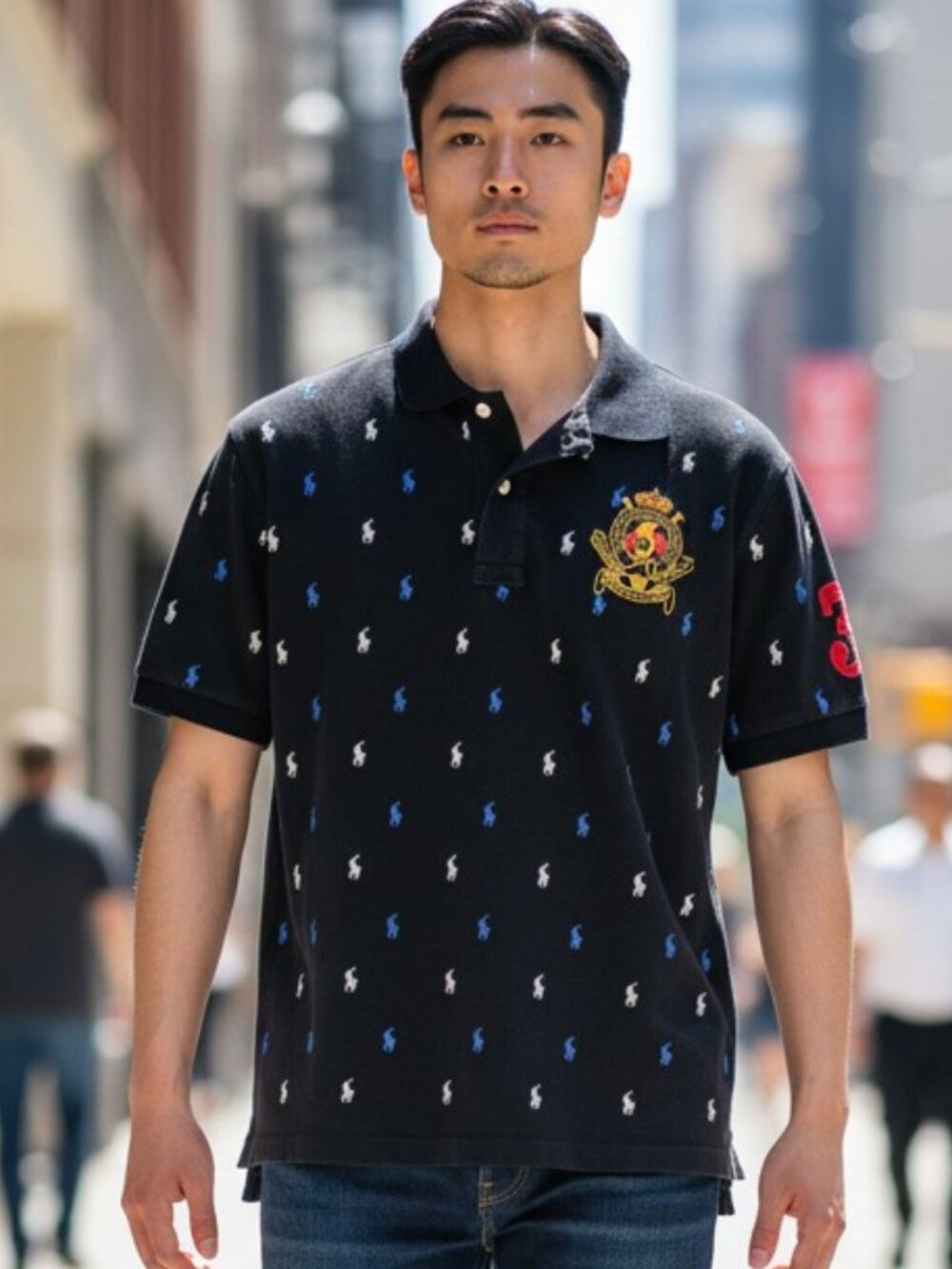 Polo Ralph Lauren BOYS Polo County Riders Jockey Club Allover Pony Preppy Sz XXL